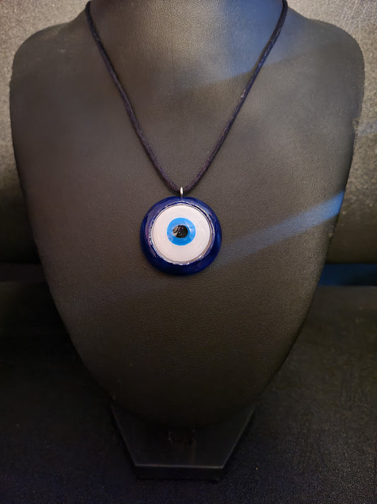 Dark Blue Evil Eye Necklace